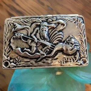 Vintage purse Belt buckle Lyn Gaylord Lyn Gaylord Horned Owl Leather Belt Set, Size Medium  main image 2